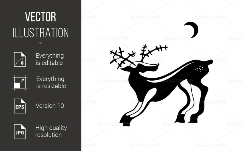 Szarvas - vektor kép