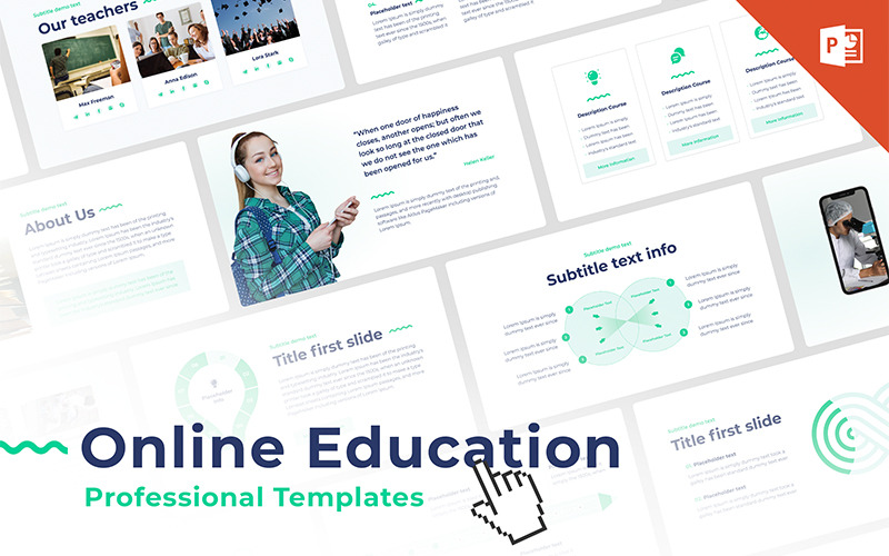 Online utbildning PowerPoint-mall