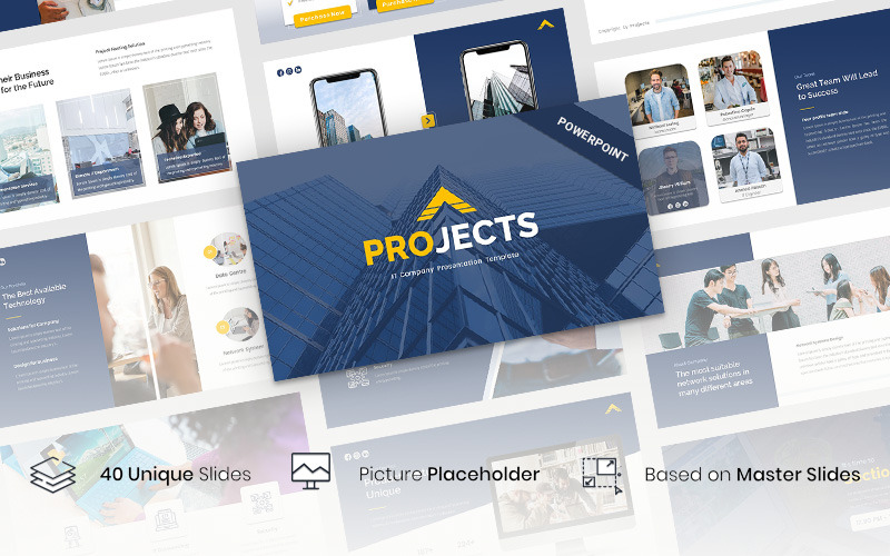 Проекты - шаблон ИТ-компании PowerPoint