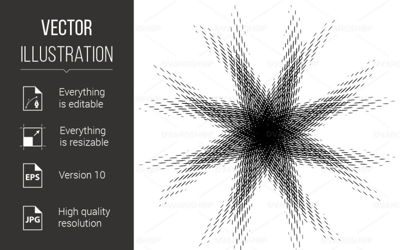 Download Vector "Abstract Black Flower - Vector Image" / Abstract Black Flower - Vector Image - Vector на тему графика abstract,flower,black,background,white,art,template,beam,grey,design,sparkle,energy,paper,day,artwork,style,light,artistic,radiate,dirty