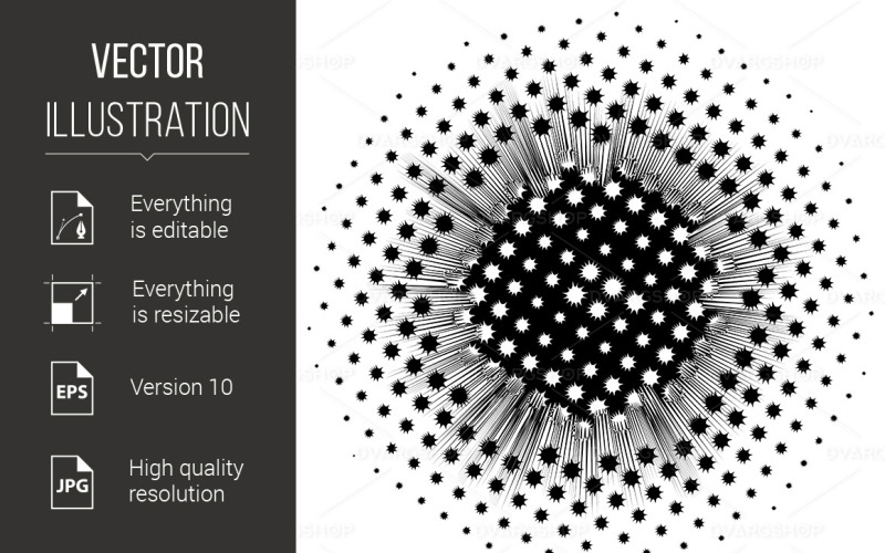 Download Vector "Background with Abstract Black Round Spots - Vector Image" / Background with Abstract Black Round Spots - Vector Image - Vector на тему графика round,spots,background,illustration,vector,black,abstract,isolated,shape,pattern,silhouette,grunge,spot,white,element,banner,ink,design,splat,color