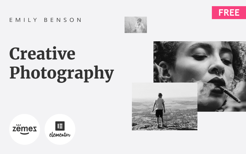 Emily Benson - Free Photography Portfolio WordPress Theme for Creative Showcase Website