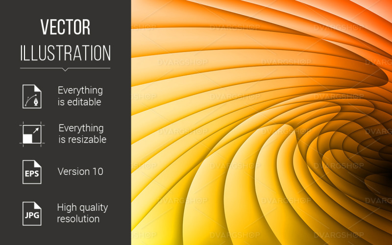 Download Vector "Orange and Yellow Waves - Vector Image" / Orange and Yellow Waves - Vector Image - Vector на тему графика yellow,waves,orange,artistic,style,line,curve,ray,wallpaper,illustration,cartoon,ornaments,nature,pattern,stroke,move,decoration,shape,striped,spiral