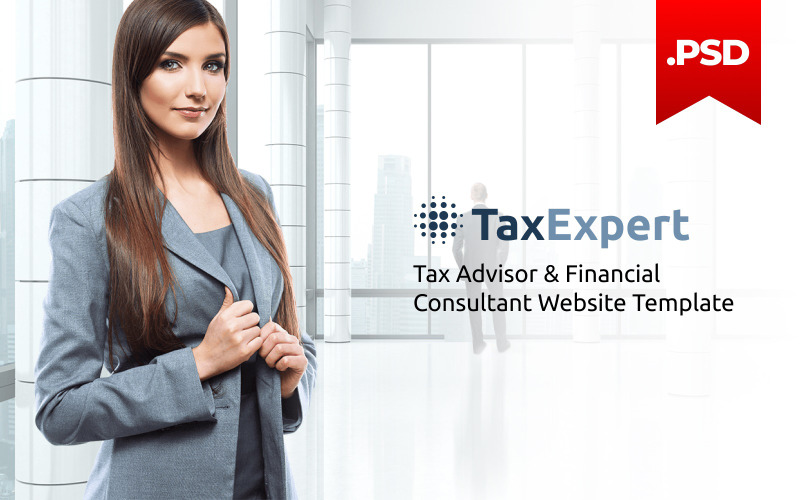 TaxExpert - податковий радник та фінансовий консультант PSD шаблон