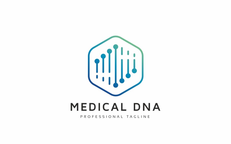 Tıbbi DNA Logo şablonu