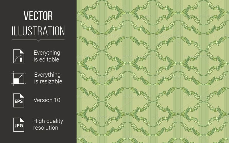 Download Vector "Vintage Pattern - Vector Image" / Vintage Pattern - Vector Image - Vector на тему графика vintage,pattern,design,illustration,background,silk,romantic,foliage,elegance,modern,tile,gold,white,victorian,flower,antique,flourishes,leaf,baroque,decor