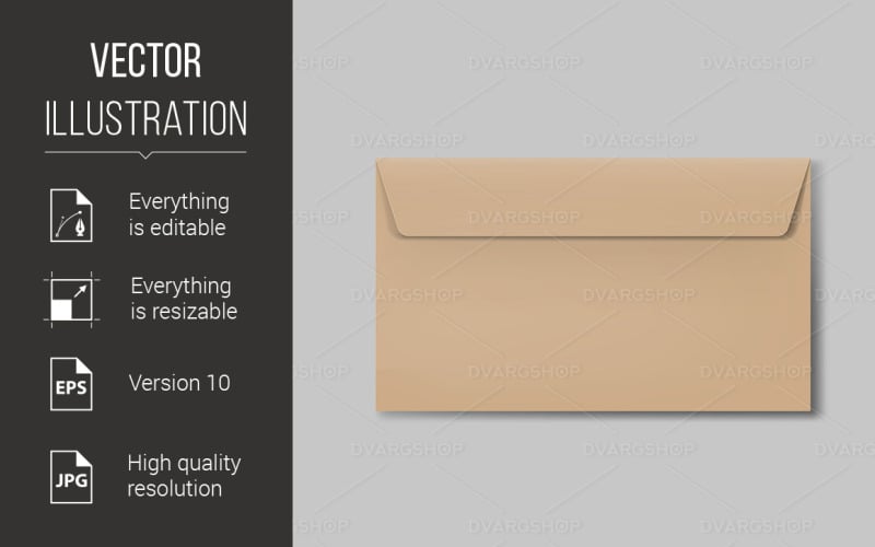 Download Vector "Envelope - Vector Image" / Envelope - Vector Image - Vector на тему графика envelope,brown,paper,gray,background,stard,blank,post,horizontal,content,address,business,design,close,advertising,letter,card,postal,isolated,template