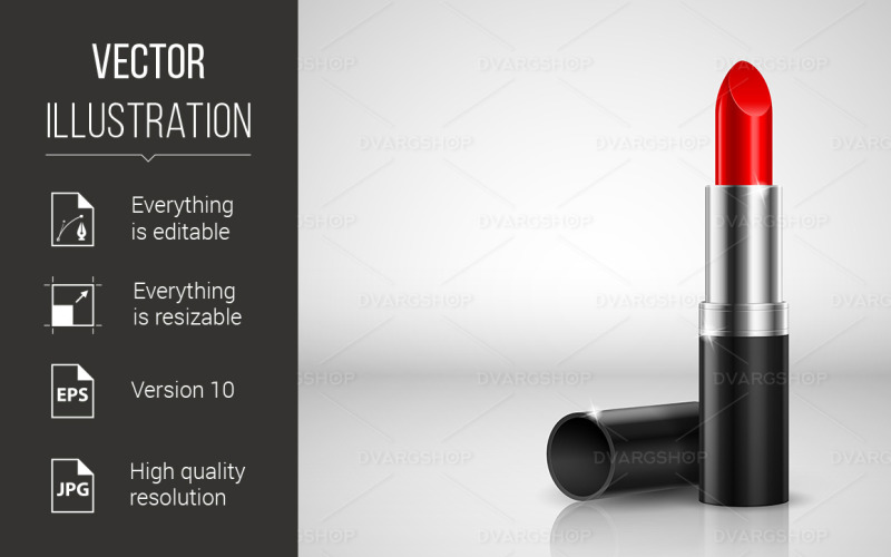 Download Vector "Lipstick - Vector Image" / Lipstick - Vector Image - Vector на тему графика design,illustration,background,white,lipstick,product,makeup,lip,cosmetic,beauty,tube,vector,isolated,stick,object,cosmetics,face,glamour,shiny,grey