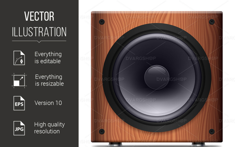 Download Vector "Stereo Speaker - Vector Image" / Stereo Speaker - Vector Image - Vector на тему графика stereo,speaker,background,simple,white,sound,woofer,computer,tweeter,shiny,entertainment,box,roll,bass,modern,audio,cone,loudspeaker,nobody,disco