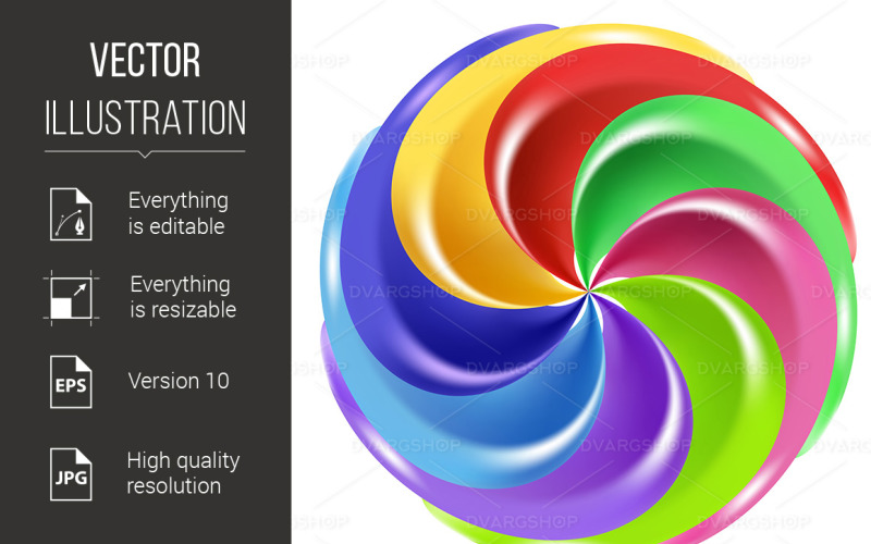Szivárvány borsmenta karácsonyi cukorka - vektor kép