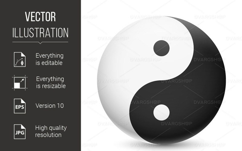 Yin Yang - grafika wektorowa