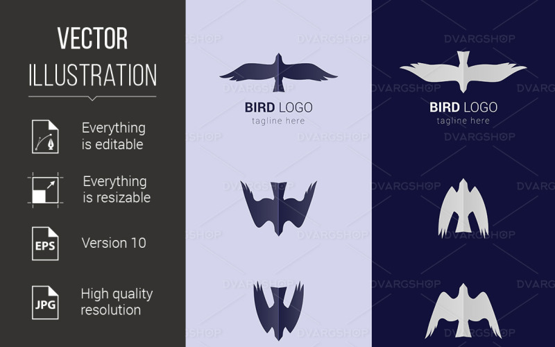 Download Vector "Bird Emblem - Vector Image" / Bird Emblem - Vector Image - Vector на тему графика bird,for,emblem,logo,flat,icon,silhouette,predator,logotype,nobility,vector,head,idea,company,flying,abstract,strength,usa,sign,american