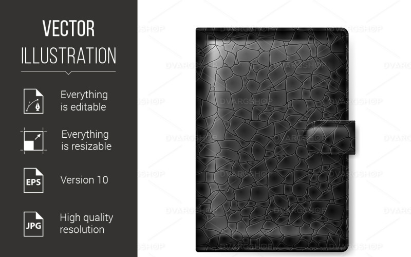 Download Vector "Leather Wallet - Vector Image" / Leather Wallet - Vector Image - Vector на тему графика lear,wallet,black,background,white,shopping,rich,greedy,big,matter,single,resources,closed,empty,tool,financial,wealth,deal,case,detail