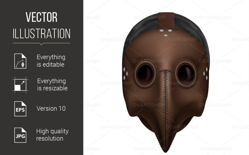 Download Vector "Plague Doctor Icon - Vector Image" / Plague Doctor Icon - Vector Image - Vector на тему графика plague,doctor,mask,background,graphic,death,white,icon,medieval,isolated,symbol,vaccine,epidemic,old,infectious,emblem,gothic,culture,history,engraved