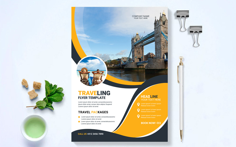 Download Фирменный стиль "Travel Flyer 01 - Corporate Identity Template" / Travel Flyer 01 - Corporate Identity Template - Фирменный стиль на тему графика a4,ad,business,clean,corporate flyer,customisable,customize,design,easy,editable logo,flyer,free fonts,indesign,letter,logo,magazine ad,modern,corporate,photoshop,poster