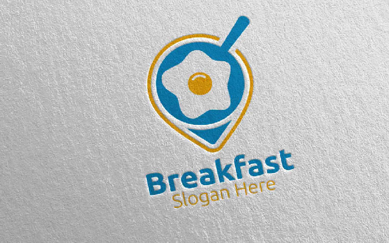 Fastfood-ontbijtbezorging 14 Logo sjabloon
