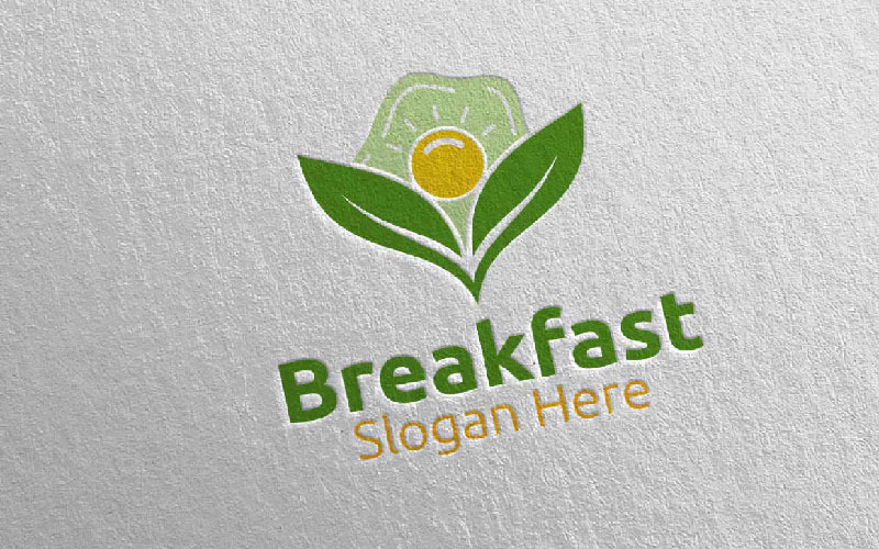 Fast Food Kahvaltı Teslimatı 18 Logo Şablonu