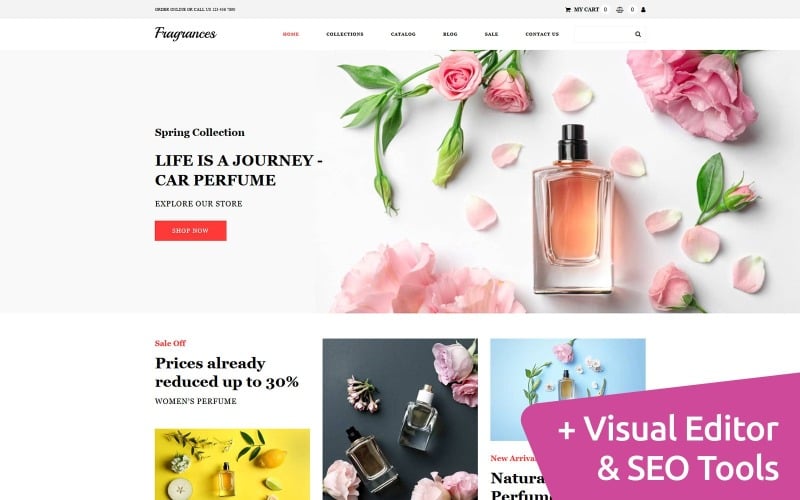 Fragrances - Perfume Store MotoCMS Ecommerce Template