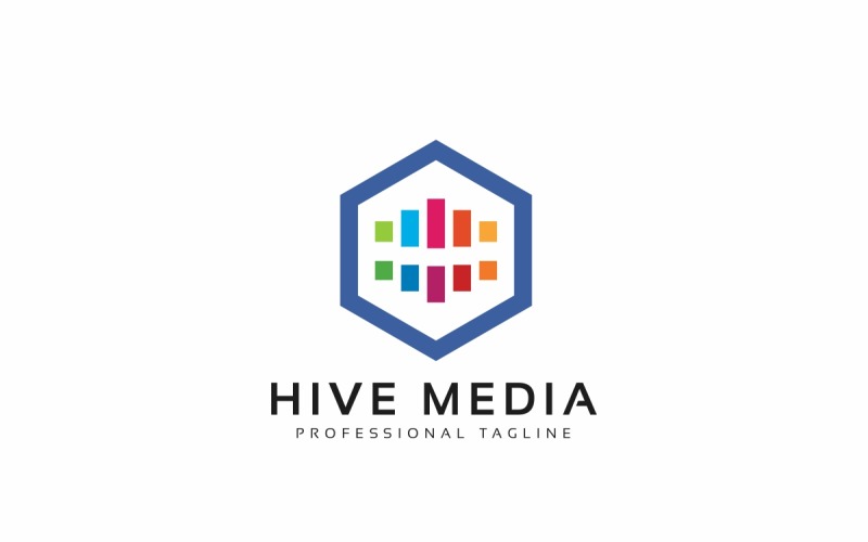 Download Шаблон логотипа "Hive Media Logo Template" / Hive Media Logo Template - Шаблон логотипа на тему графика analysis,analytics,app,consultant,conversion,finance,graph,graphs,growth,hexa,hexagon,internet,internet marketing,invest,marketing,ppc,profit,rise,search,seo