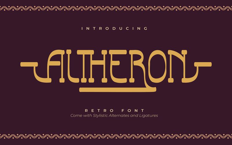 Altheron | Retro Serif-teckensnitt