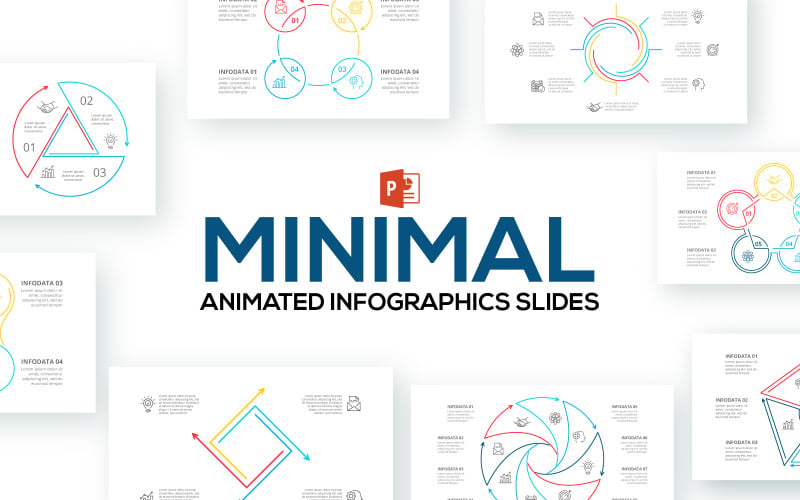 Minimal Animated Infographics Presentations PowerPoint template