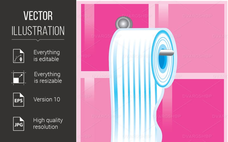 Download Vector "Blue Roll of Toilet Paper - Vector Image" / Blue Roll of Toilet Paper - Vector Image - Vector на тему графика paper,toilet,roll,blue,illustration,realistic,restroom,cleanliness,loo,accessories,hygienic,household,recycled,water,soft,object,room,holder,towel