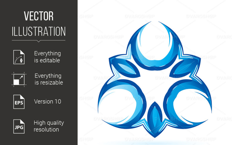 Download Vector "Symbol - Vector Image" / Symbol - Vector Image - Vector на тему графика element,white,sign,blue,silhouette,design,isolated,hexagon,set,imagery,flower,sparkle,part,graphic,ornate,geometric,metallic,gradient,star