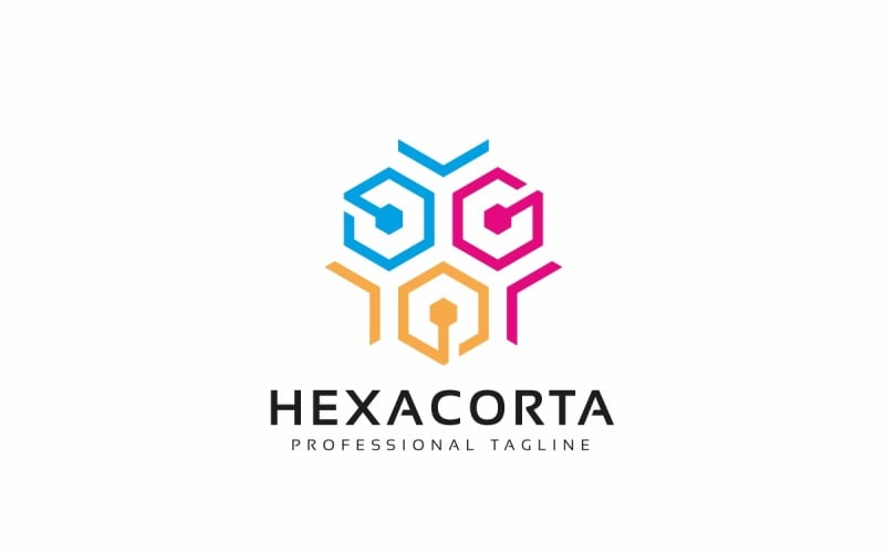 Download Шаблон логотипа "Hexagon Connect Logo Template" / Hexagon Connect Logo Template - Шаблон логотипа на тему графика hexagon,abstract,block,box,business,communication,company,connect,connection,cube,cycle,dimension,expert,futuristic,intertwined,line,link,media,modern,network