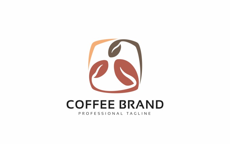 Kávé márka logó sablon