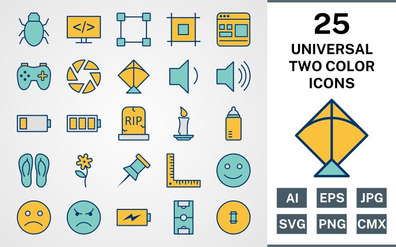 Download Набор иконок "25 UNIVERSAL FILLED TWO COLORS PACK Icon Set" / 25 UNIVERSAL FILLED TWO COLORS PACK Icon Set - Набор иконок на тему data set,file,icon,icons,filled,round,vector,sign,symbol,pictogram,two colors,universal,slippers,flowers,bug,template,layout,kite,dragging,shutter