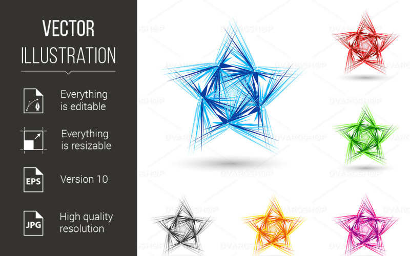 Abstract Fluffy Star - Immagine Vettoriale