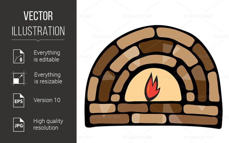 Download Vector "Abstract Painted Fireplace - Vector Image" / Abstract Painted Fireplace - Vector Image - Vector на тему графика fireplace,background,abstract,painted,white,illustration,copy,stone,architecture,cozy,room,interior,firewood,wood,decoration,flame,place,cartoon,art,element