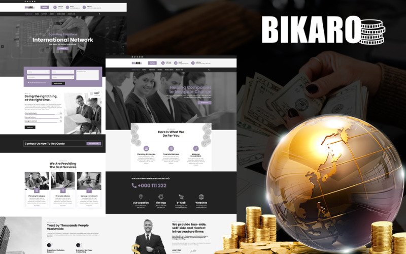Bikaro - Financieel WordPress-thema