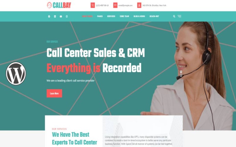 Callbay - motyw WordPress dla Call Center