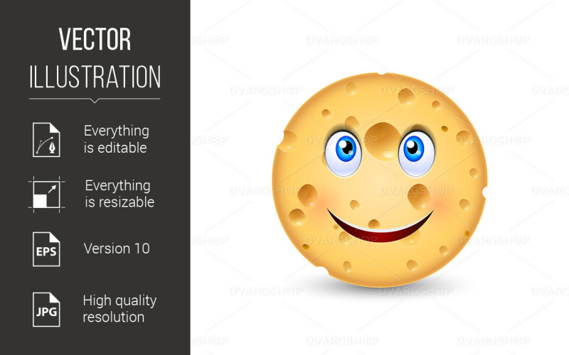 Download Vector "Cartoon Cheese - Vector Image" / Cartoon Cheese - Vector Image - Vector на тему графика cheese,cartoon,face,swiss,illustration,holes,conceptual,milk,art,product,healthy,piece,isolated,cheddar,character,nutrition,icon,calories,drawing,slice