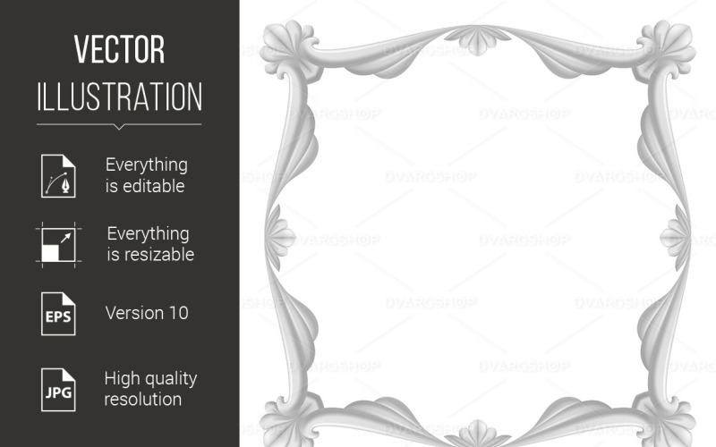 Download Vector "Gray Beautiful Frame - Vector Image" / Gray Beautiful Frame - Vector Image - Vector на тему графика frame,beautiful,illustration,gray,design,white,background,photo,line,ornate,vintage,lace,flower,image,antique,art,graphic,ribbon,old,present