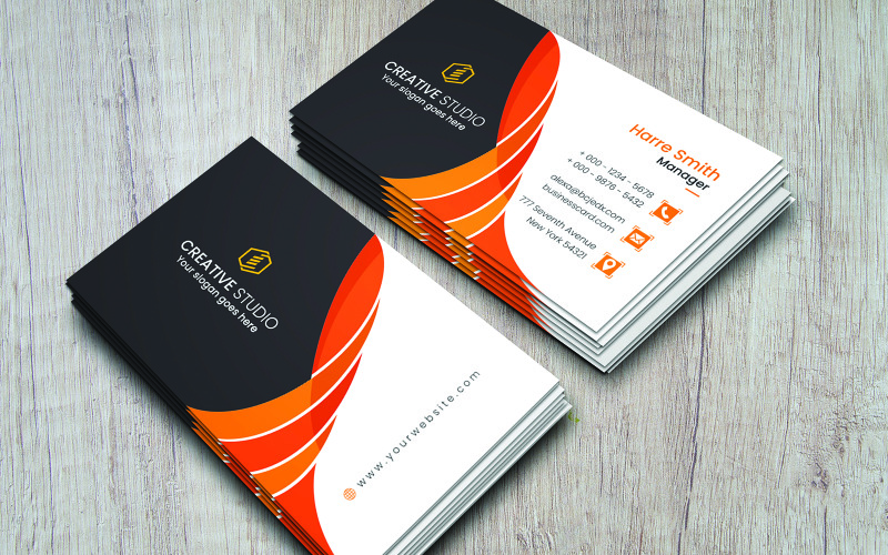 Download Фирменный стиль "Harre Smith Business Card - Corporate Identity Template" / Harre Smith Business Card - Corporate Identity Template - Фирменный стиль на тему графика black,blue,brand,business card,card,clean,cmyk,color,company,corporate,creative,design,designer,eps,green,horizontal,modern,personal,print,print ready