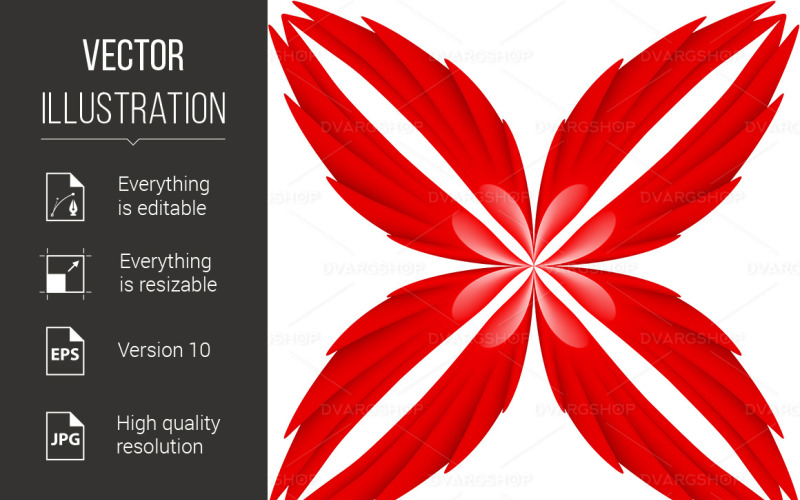 Patrón de alas rojas - imagen vectorial