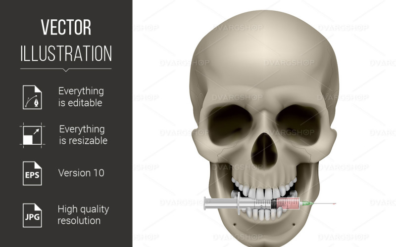 Download Vector "Realistic Skull with a Cigarette - Vector Image" / Realistic Skull with a Cigarette - Vector Image - Vector на тему графика skull,cigarette,with,realistic,background,person,eerie,health,lifestyle,face,disease,fun,patient,halloween,addiction,smoke,lung,addict,anatomy,human