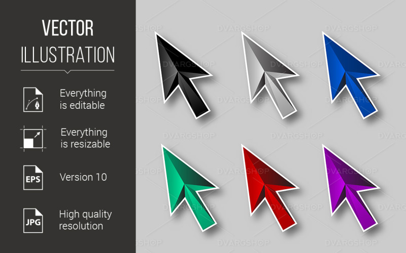 Download Vector "Arrows - Vector Image" / Arrows - Vector Image - Vector на тему графика arrows,set,web,design,icons,cursor,gray,bright,logo,white,sign,shadow,shiny,data,image,pointer,business,direction,click,software