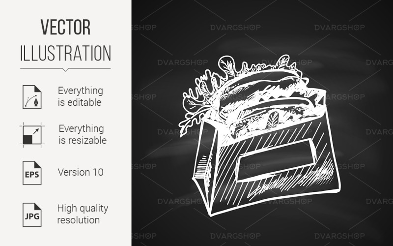 Download Vector "Fast Food - Vector Image" / Fast Food - Vector Image - Vector на тему графика food,chalk,sketch,package,drawn,fast,elements,blackboard,grocery,bag,object,vegetarian,vegetable,buy,logo,cheese,container,health,fresh,snack