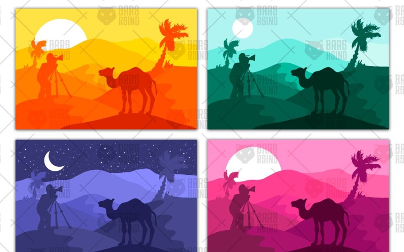 Download Vector "Photographer Photographs Camel - Vector Image" / Photographer Photographs Camel - Vector Image - Vector на тему графика minimalistic,flat,wildlife,wild,photographer,desert,photo,camel,scene,landscape,hill,savanna,animal,photography,travel,mountain,pink,land,sunset,horizon