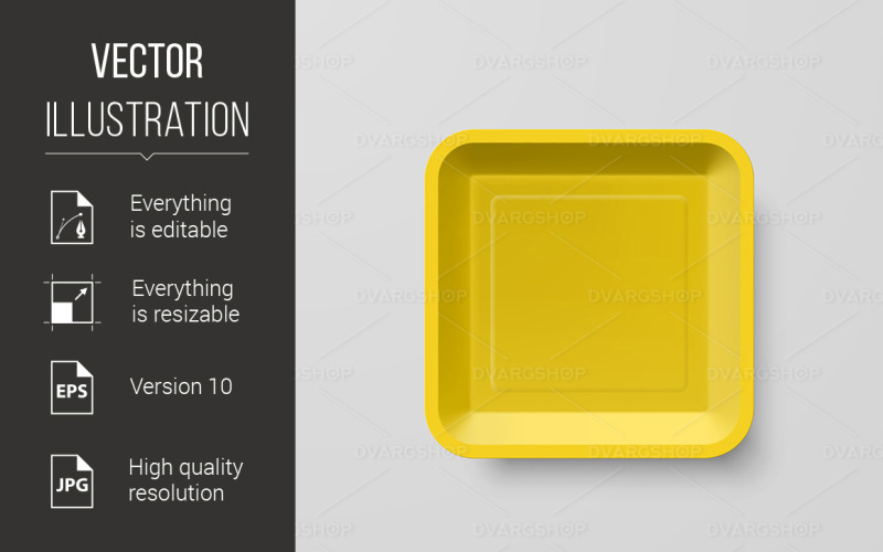 Plastic Voedsel Container - Vector Afbeelding