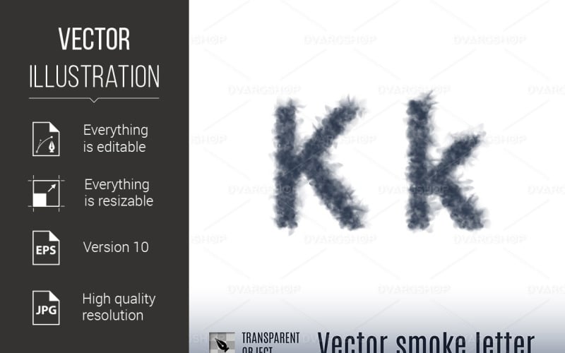 Rauchbuchstabe - Vektorbild