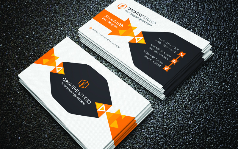 Download Фирменный стиль "Creative Business Card - Corporate Identity Template" / Creative Business Card - Corporate Identity Template - Фирменный стиль на тему графика black,blue,brand,business card,card,clean,cmyk,color,company,corporate,creative,design,designer,eps,green,horizontal,modern,personal,print,print ready