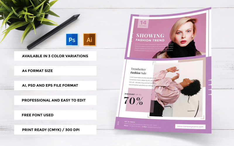 Feminine Fashion Sale Modern - Corporate Identity Template