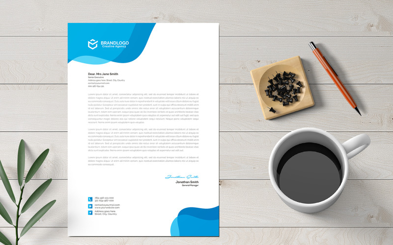 Letterhead - Corporate Identity Template - TemplateMonster