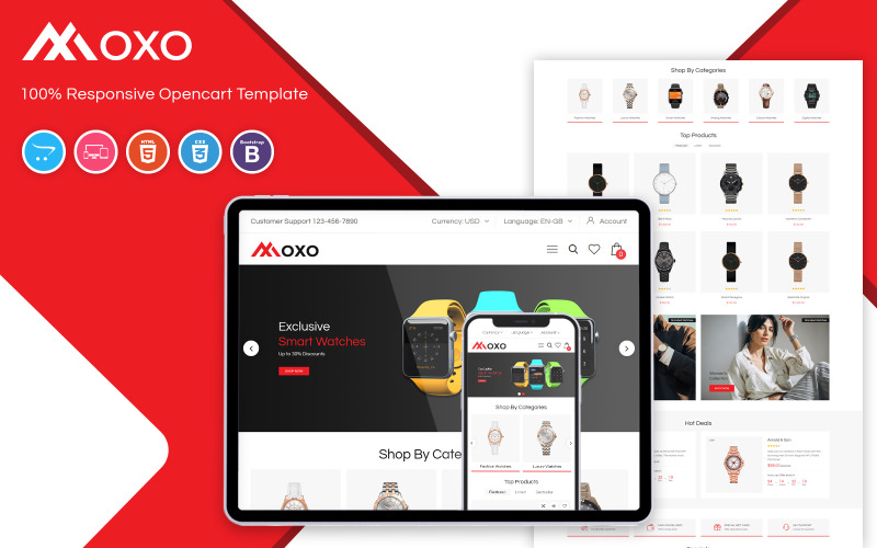 Moxo - Sledujte šablonu OpenCart