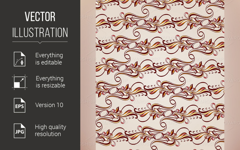 Download Vector "Pattern - Vector Image" / Pattern - Vector Image - Vector на тему графика pattern,brown,henna,seamless,arts,retro,repetition,design,fashion,plant,effects,craft,abstract,filigree,traditional,ornate,illustrations,flower,style,creativity