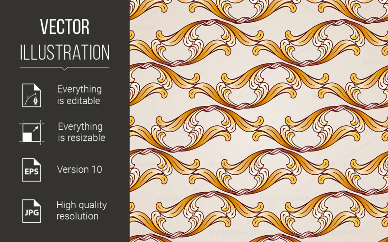 Download Vector "Seamless Background - Vector Image" / Seamless Background - Vector Image - Vector на тему графика seamless,background,brown,beige,vector,yellow,diagonal,abstract,twisted,fashion,symmetrical,floral,ornament,design,element,revival,elegance,style,swirl,decorative
